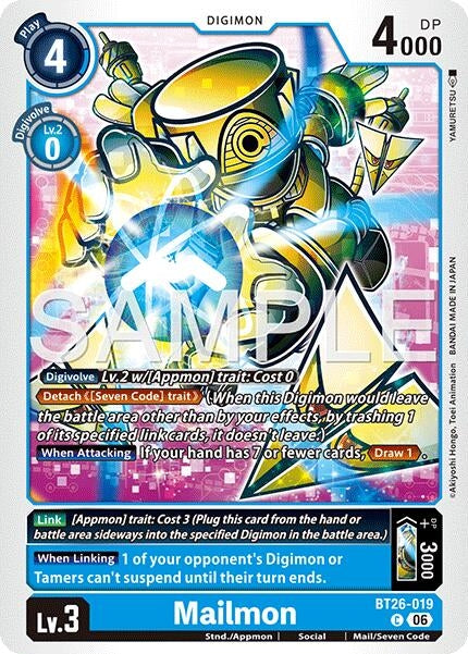 Image for Mailmon (BT26-019 C) [Timeless Bonds] (BT-26) - Digimon Card Game