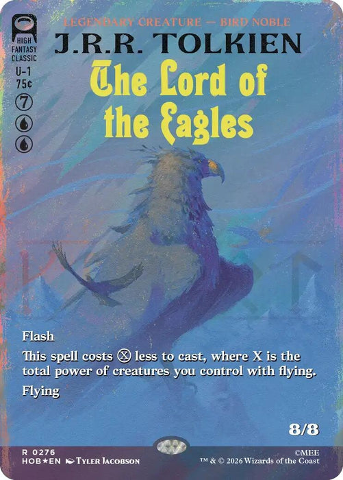 Image for The Lord of the Eagles (Borderless) (Surge Foil) (276) (Foil) [The Hobbit] (HOB) - Magic: The Gathering
