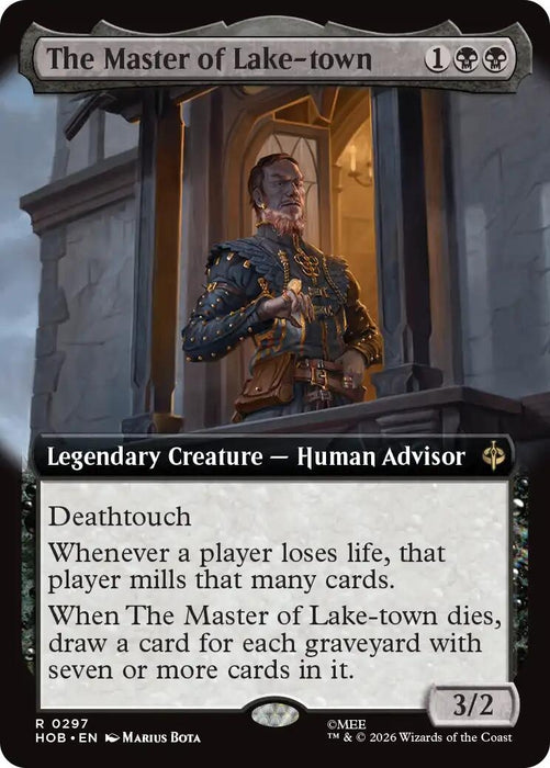 Image for The Master of Lake-town (Extended Art) (297) (Foil) [The Hobbit] (HOB) - Magic: The Gathering