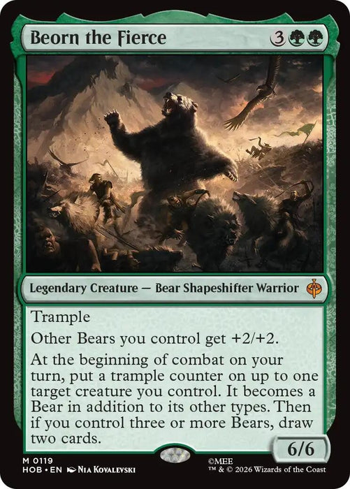 Image for Beorn the Fierce (119) (Foil) [The Hobbit] (HOB) - Magic: The Gathering