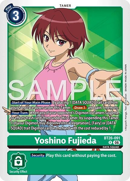 Image for Yoshino Fujieda (BT26-091 R) (Foil) [Timeless Bonds] (BT-26) - Digimon Card Game
