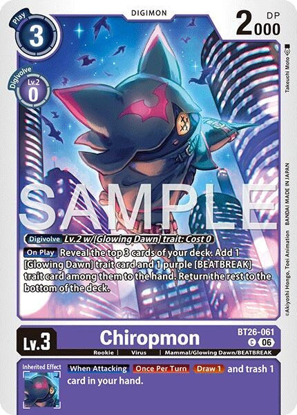 Image for Chiropmon (BT26-061 C) [Timeless Bonds] (BT-26) - Digimon Card Game