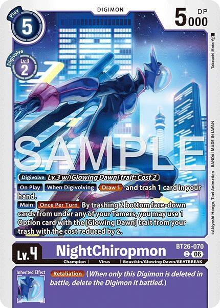 Image for NightChiropmon (BT26-070 C) [Timeless Bonds] (BT-26) - Digimon Card Game