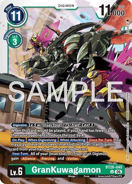 Image for GranKuwagamon (BT26-045 U) [Timeless Bonds] (BT-26) - Digimon Card Game