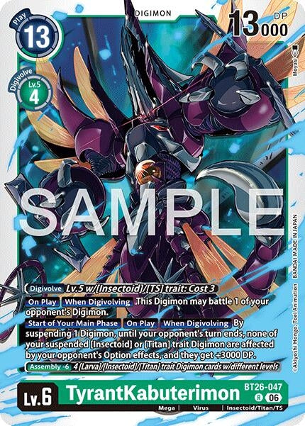Image for TyrantKabuterimon (BT26-047 R) (Foil) [Timeless Bonds] (BT-26) - Digimon Card Game