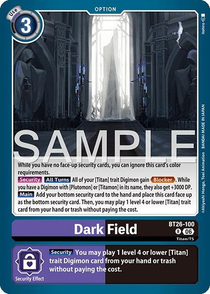 Image for Dark Field (BT26-100 R) (Foil) [Timeless Bonds] (BT-26) - Digimon Card Game
