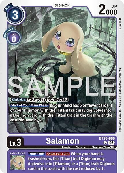 Image for Salamon (BT26-066 C) [Timeless Bonds] (BT-26) - Digimon Card Game