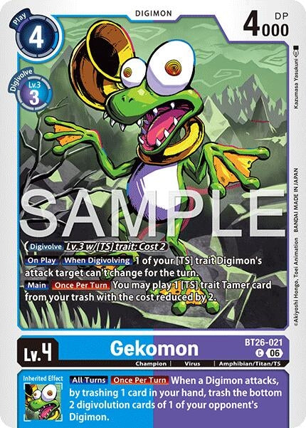 Image for Gekomon (BT26-021 C) [Timeless Bonds] (BT-26) - Digimon Card Game