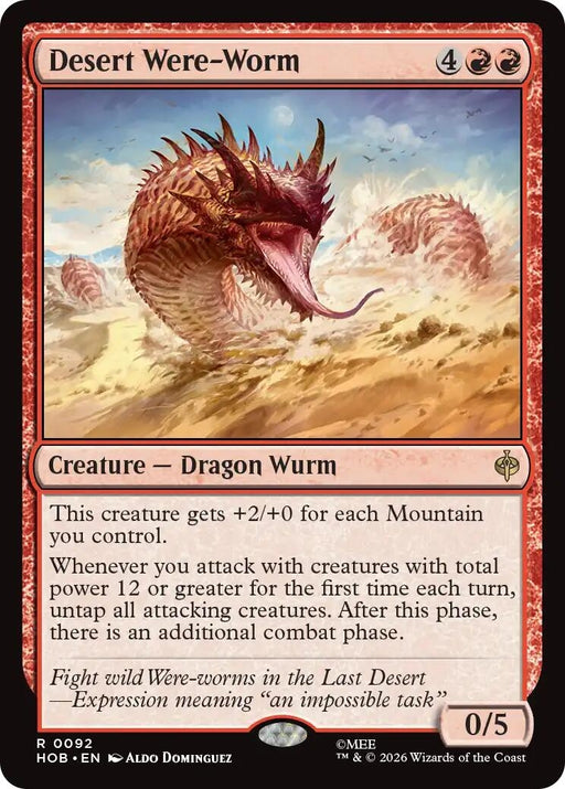 Image for Desert Were-Worm (92) [The Hobbit] (HOB) - Magic: The Gathering
