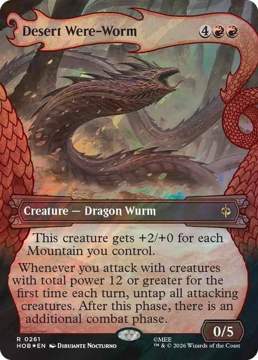 Image for Desert Were-Worm (Showcase) (Surge Foil) (261) (Foil) [The Hobbit] (HOB) - Magic: The Gathering
