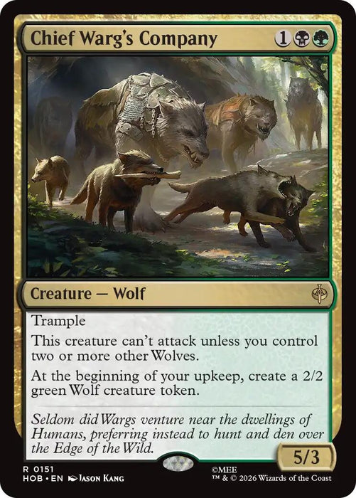 Image for Chief Warg's Company (151) [The Hobbit] (HOB) - Magic: The Gathering