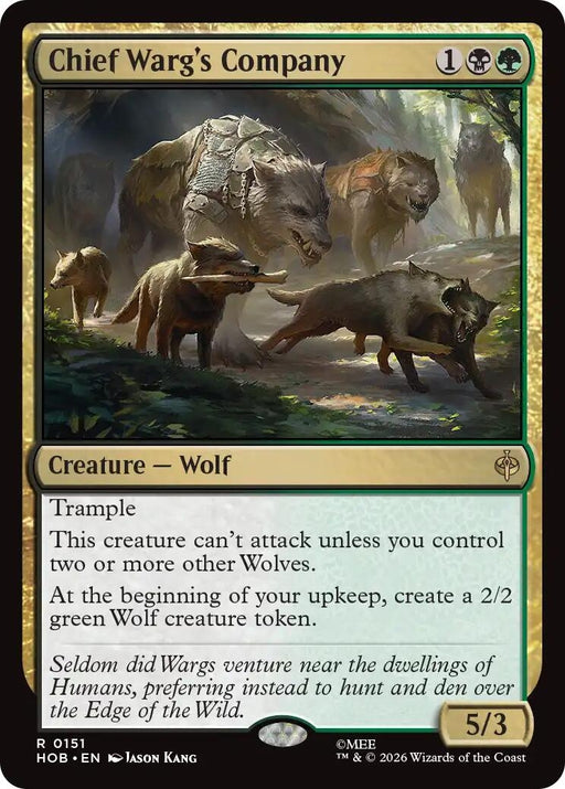Image for Chief Warg's Company (151) [The Hobbit] (HOB) - Magic: The Gathering