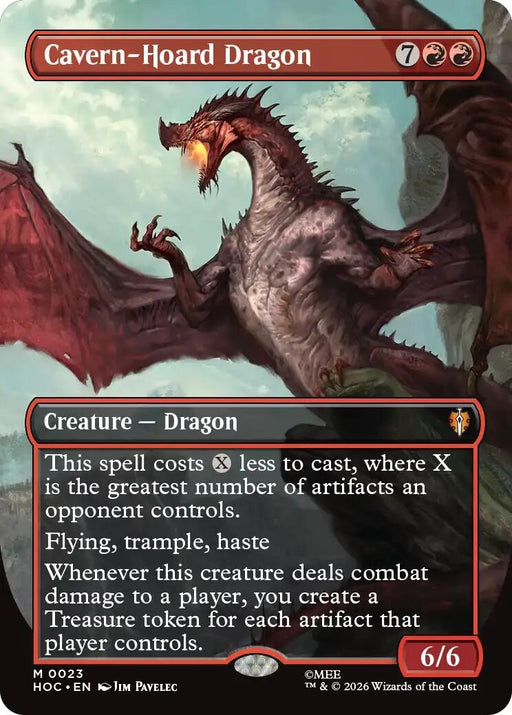 Image for Cavern-Hoard Dragon (Borderless) (23) (Foil) [The Hobbit: Eternal-Legal] (HOC) - Magic: The Gathering