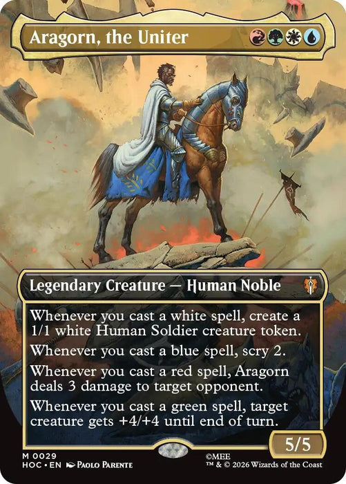 Image for Aragorn, the Uniter (Borderless) (29) [The Hobbit: Eternal-Legal] (HOC) - Magic: The Gathering