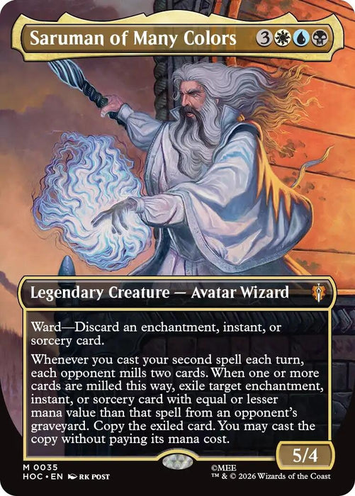 Image for Saruman of Many Colors (Borderless) (35) [The Hobbit: Eternal-Legal] (HOC) - Magic: The Gathering