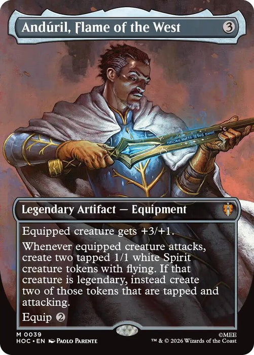 Image for Anduril, Flame of the West (Borderless) (39) (Foil) [The Hobbit: Eternal-Legal] (HOC) - Magic: The Gathering
