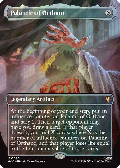 Image for Palantir of Orthanc (Borderless) (Surge Foil) (85) (Foil) [The Hobbit: Eternal-Legal] (HOC) - Magic: The Gathering