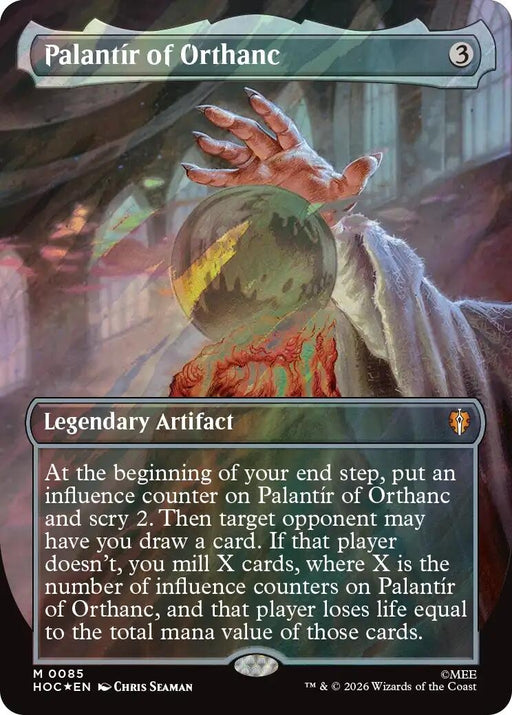 Image for Palantir of Orthanc (Borderless) (Surge Foil) (85) (Foil) [The Hobbit: Eternal-Legal] (HOC) - Magic: The Gathering