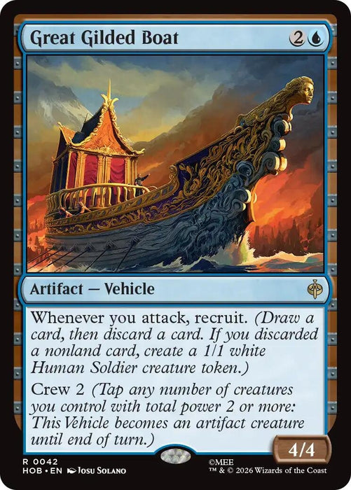 Image for Great Gilded Boat (42) (Foil) [The Hobbit] (HOB) - Magic: The Gathering