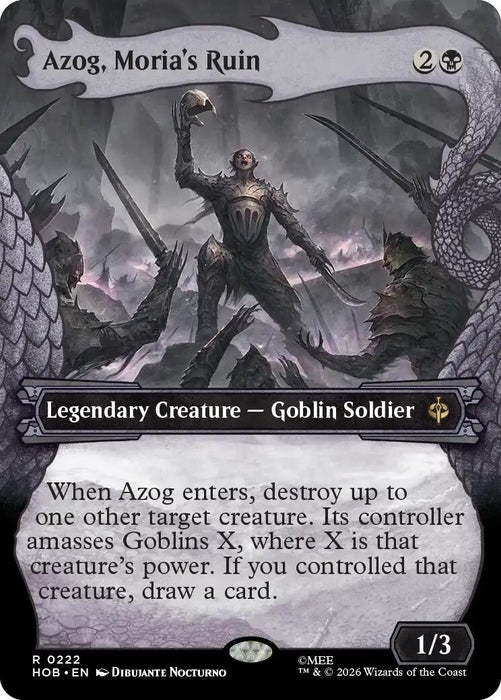 Image for Azog, Moria's Ruin (Showcase) (222) [The Hobbit] (HOB) - Magic: The Gathering