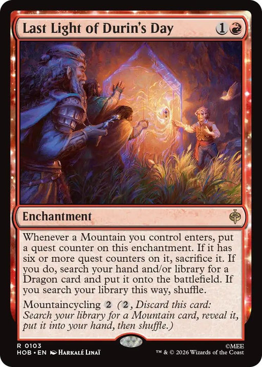 Image for Last Light of Durin's Day (103) (Foil) [The Hobbit] (HOB) - Magic: The Gathering