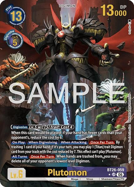 Image for Plutomon (Alternate Art) (BT26-059 UR) (Foil) [Timeless Bonds] (BT-26) - Digimon Card Game