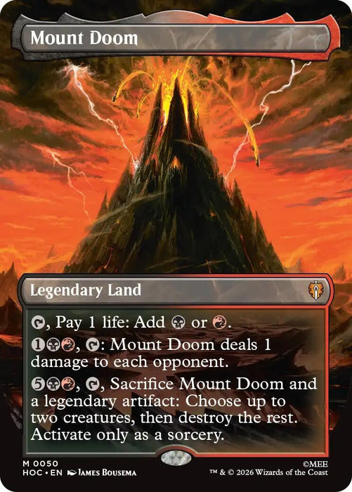 Image for Mount Doom (Borderless) (50) [The Hobbit: Eternal-Legal] (HOC) - Magic: The Gathering