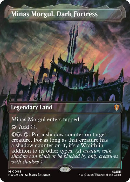 Image for Minas Morgul, Dark Fortress (Borderless) (Surge Foil) (88) (Foil) [The Hobbit: Eternal-Legal] (HOC) - Magic: The Gathering