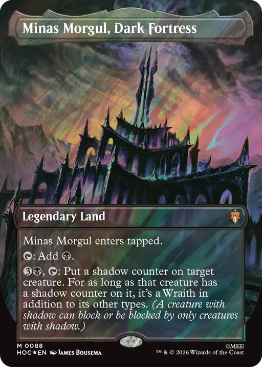 Image for Minas Morgul, Dark Fortress (Borderless) (Surge Foil) (88) (Foil) [The Hobbit: Eternal-Legal] (HOC) - Magic: The Gathering