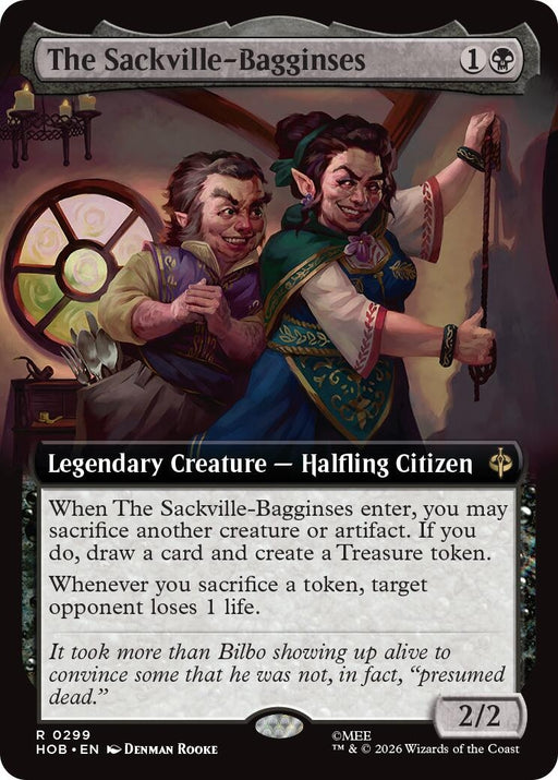 Image for The Sackville-Bagginses (Extended Art) (299) (Foil) [The Hobbit] (HOB) - Magic: The Gathering