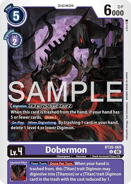 Image for Dobermon (BT26-069 U) [Timeless Bonds] (BT-26) - Digimon Card Game