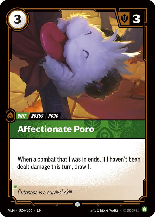 Image for Affectionate Poro (024/166) (Foil) [Vendetta] (VEN) - Riftbound: League of Legends Trading Card Game