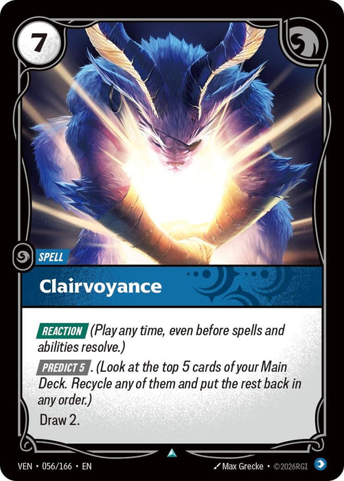 Image for Clairvoyance (056/166) (Foil) [Vendetta] (VEN) - Riftbound: League of Legends Trading Card Game
