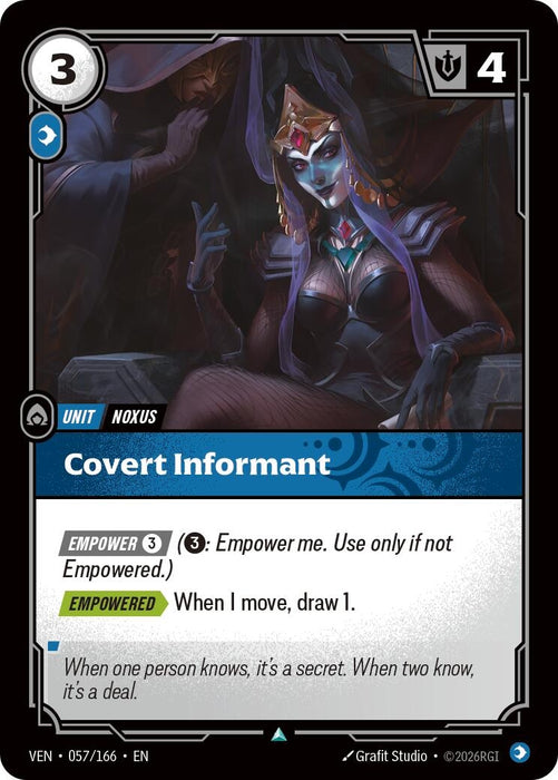 Image for Covert Informant (057/166) (Foil) [Vendetta] (VEN) - Riftbound: League of Legends Trading Card Game