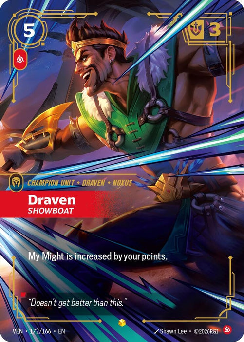 Draven, Showboat (172/166) (Foil) [Vendetta] (VEN)