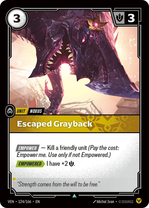 Image for Escaped Grayback (124/166) [Vendetta] (VEN) - Riftbound: League of Legends Trading Card Game