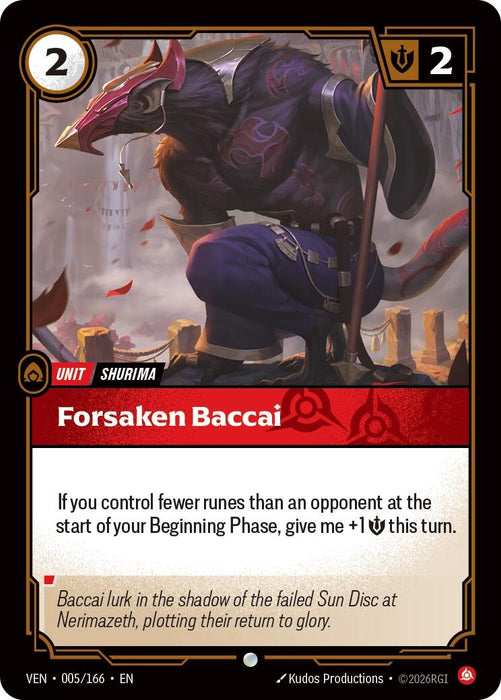 Image for Forsaken Baccai (005/166) [Vendetta] (VEN) - Riftbound: League of Legends Trading Card Game