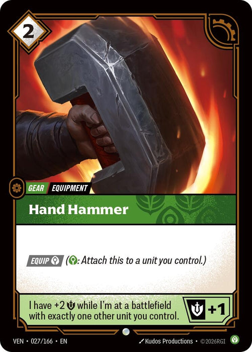 Image for Hand Hammer (027/166) (Foil) [Vendetta] (VEN) - Riftbound: League of Legends Trading Card Game