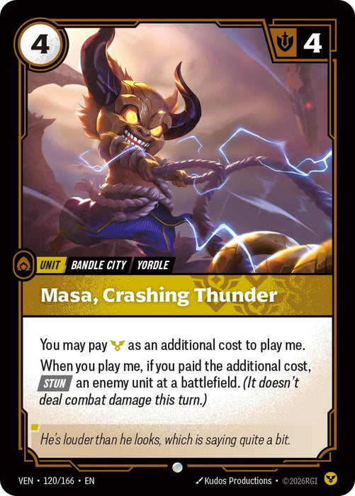 Image for Masa, Crashing Thunder (120/166) [Vendetta] (VEN) - Riftbound: League of Legends Trading Card Game