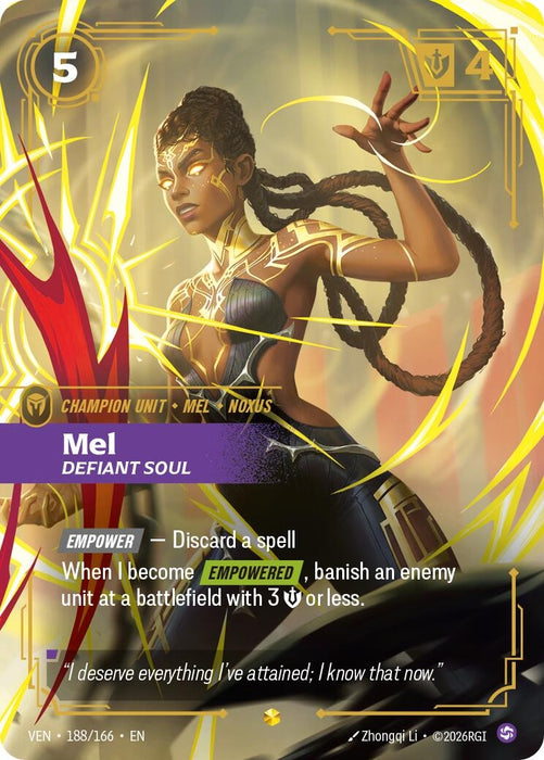 Mel, Defiant Soul (Overnumbered) (188/166) (Foil) [Vendetta] (VEN)