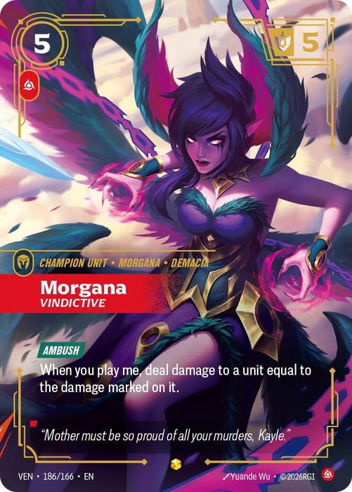 Morgana, Vindictive (Overnumbered) (186/166) (Foil) [Vendetta] (VEN)