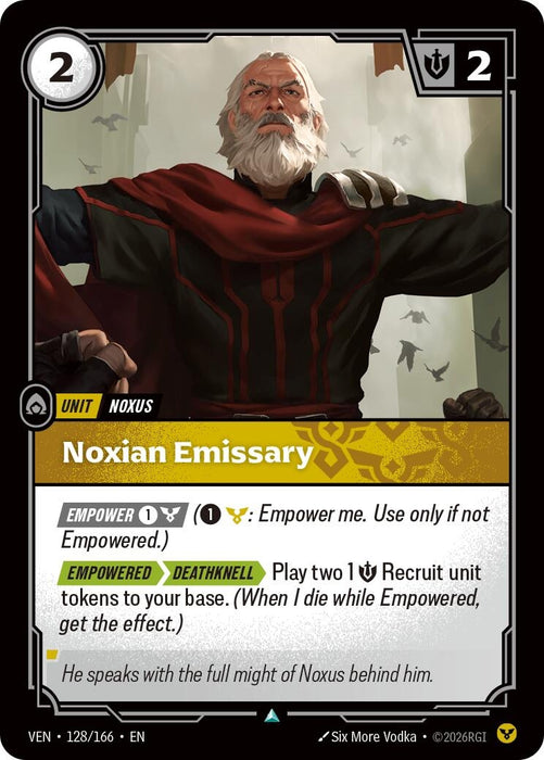 Image for Noxian Emissary (128/166) (Foil) [Vendetta] (VEN) - Riftbound: League of Legends Trading Card Game