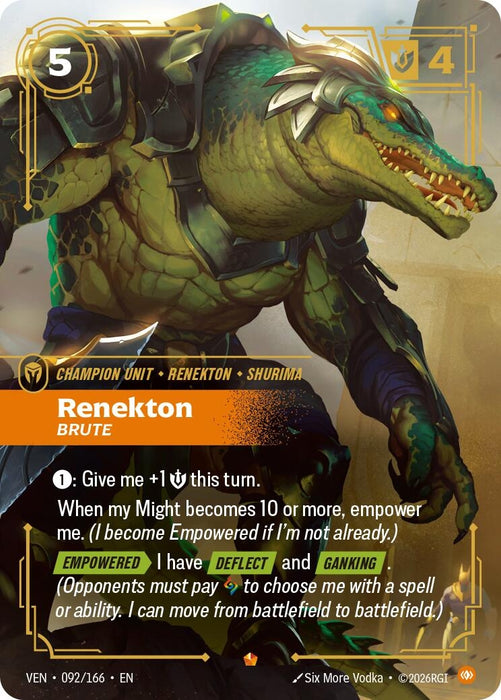 Renekton, Brute (092/166) (Foil) [Vendetta] (VEN)