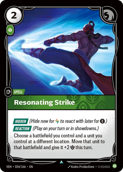Image for Resonating Strike (034/166) (Foil) [Vendetta] (VEN) - Riftbound: League of Legends Trading Card Game