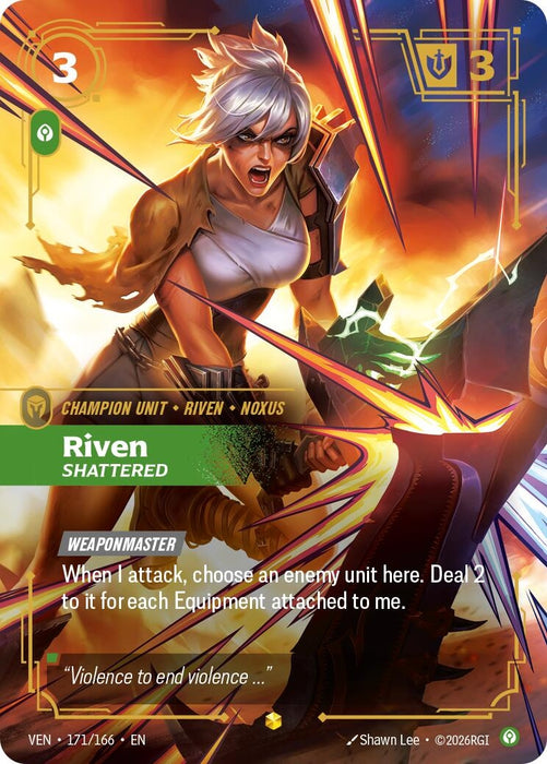 Riven, Shattered (Overnumbered) (171/166) (Foil) [Vendetta] (VEN)