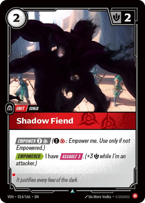 Image for Shadow Fiend (014/166) (Foil) [Vendetta] (VEN) - Riftbound: League of Legends Trading Card Game