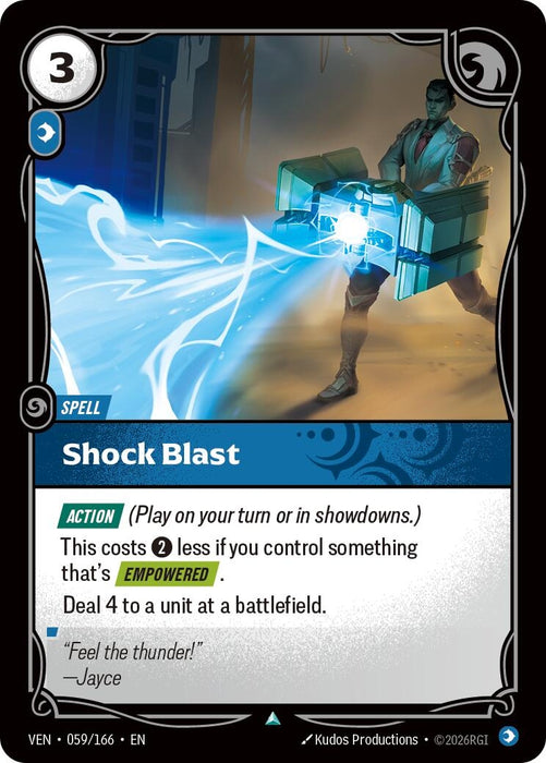 Image for Shock Blast (059/166) (Foil) [Vendetta] (VEN) - Riftbound: League of Legends Trading Card Game