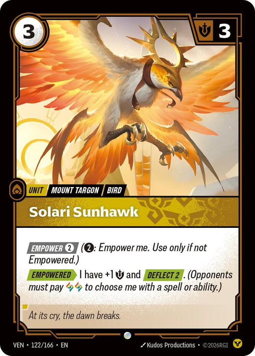 Image for Solari Sunhawk (122/166) [Vendetta] (VEN) - Riftbound: League of Legends Trading Card Game