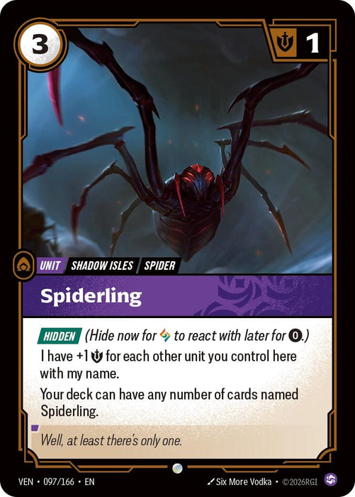 Image for Spiderling (097/166) (Foil) [Vendetta] (VEN) - Riftbound: League of Legends Trading Card Game