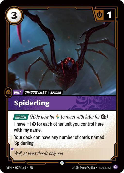 Image for Spiderling (097/166) (Foil) [Vendetta] (VEN) - Riftbound: League of Legends Trading Card Game